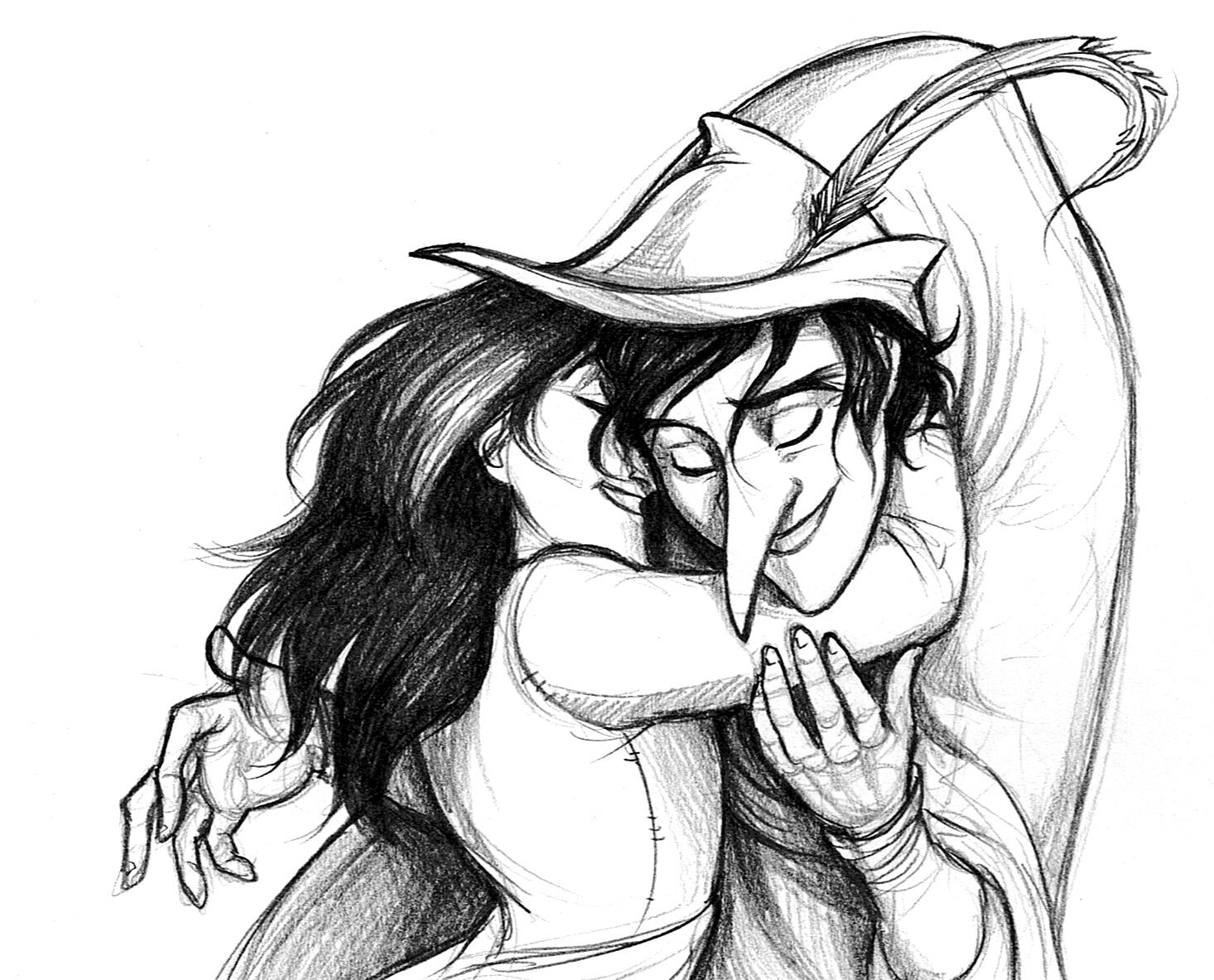 Rigoletto &amp; Gilda (2014) - pencil drawing, fan art of Verdi&#39;s opera Rigoletto.